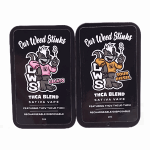 OurWeedStinks 2ml Disposable Sativa THCA Vape Cartridge